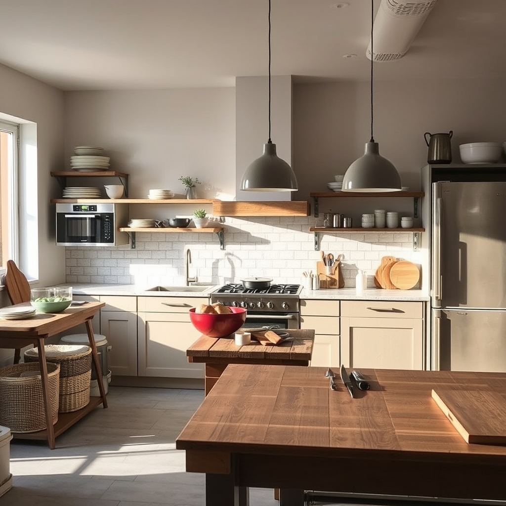 Cuisine sur mesure en cours de pose (illustration)